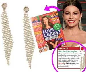 Crystal Fishnet Earrings (As seen in Life & Style and First for Women)