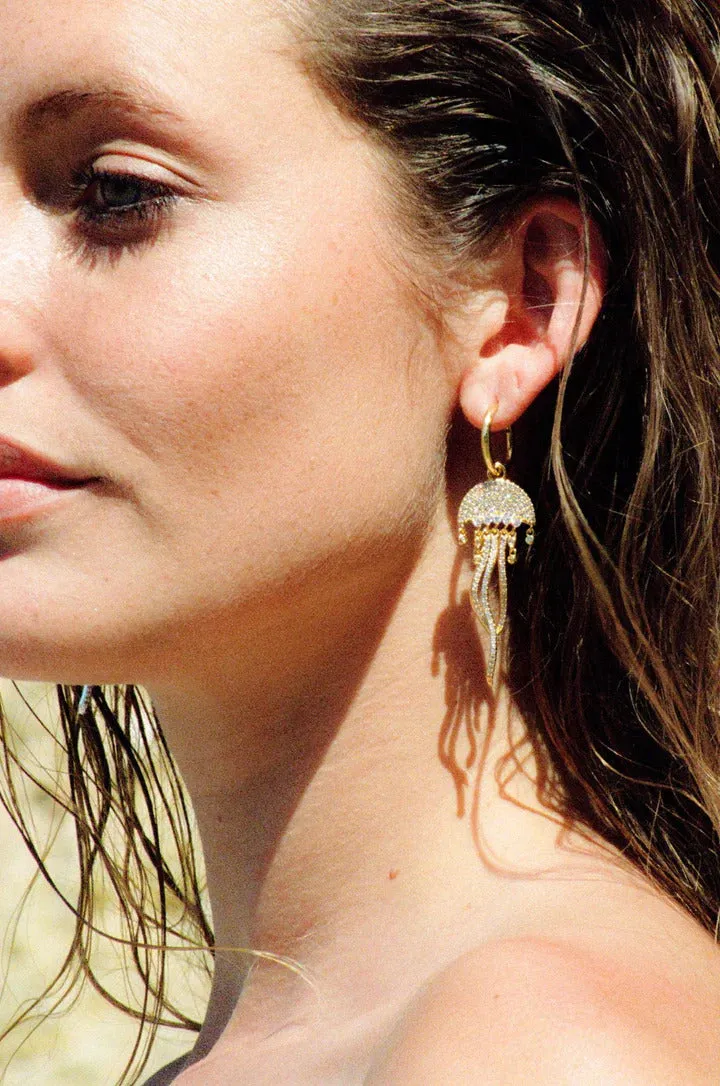 Crystal Haze Octopus Earrings