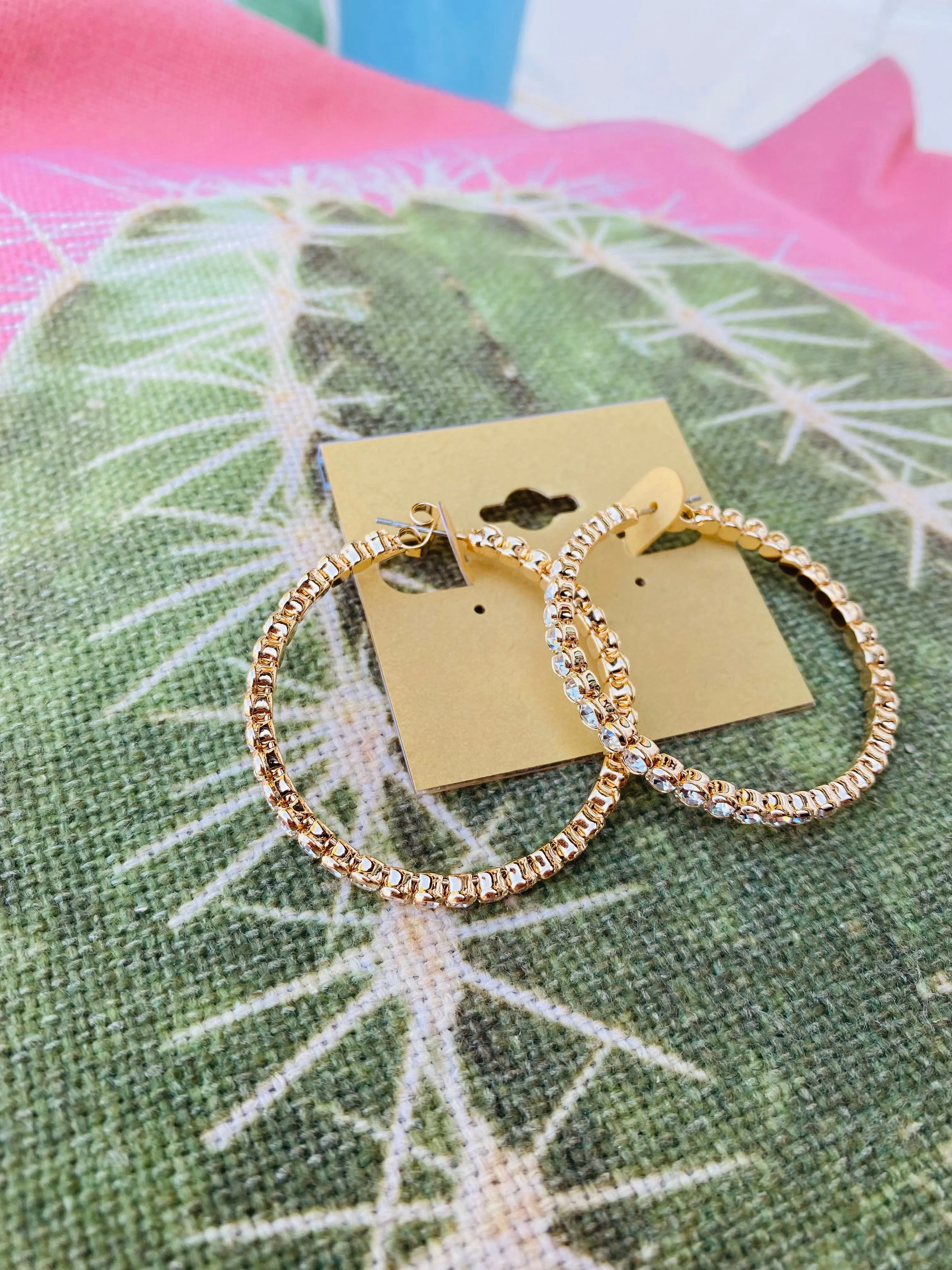 Crystal Hoop Earrings