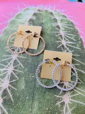 Crystal Hoop Earrings