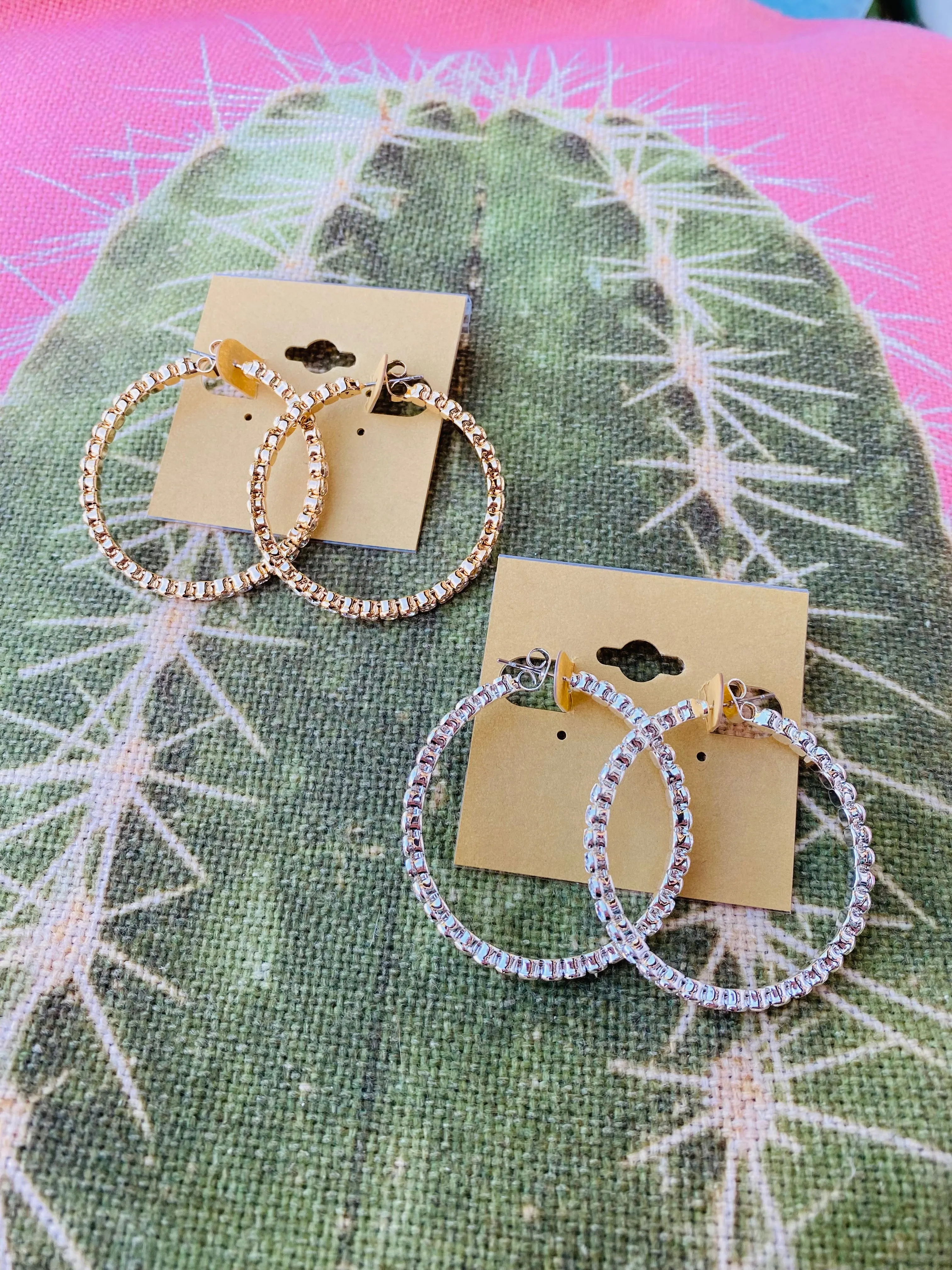 Crystal Hoop Earrings