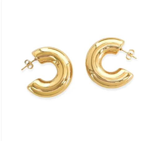 Curved Hoop Earrings