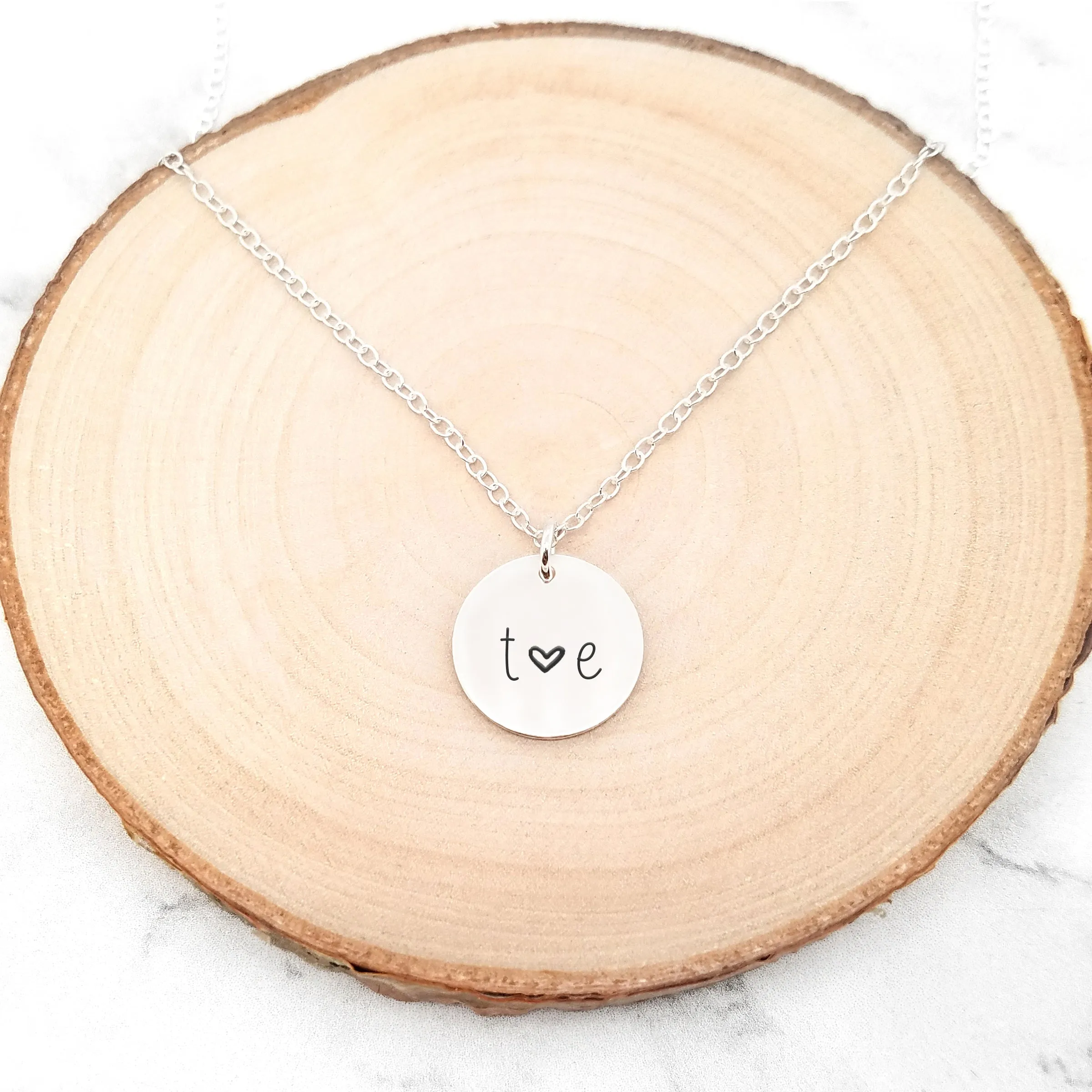 Custom Disc Necklace - Initial Disc Necklace