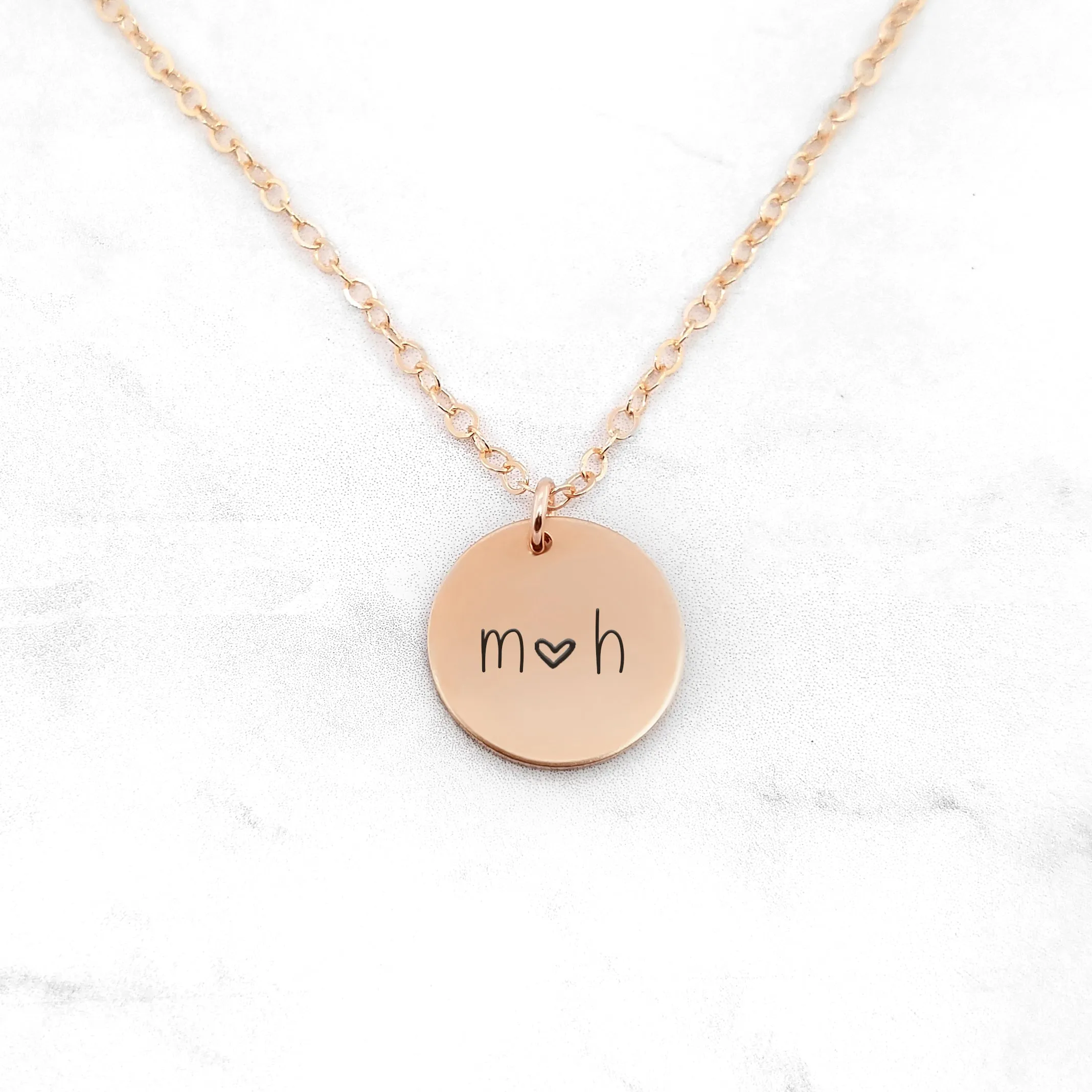 Custom Disc Necklace - Initial Disc Necklace