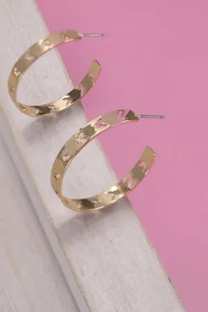 Cut Out Butterly Hoop Earrings