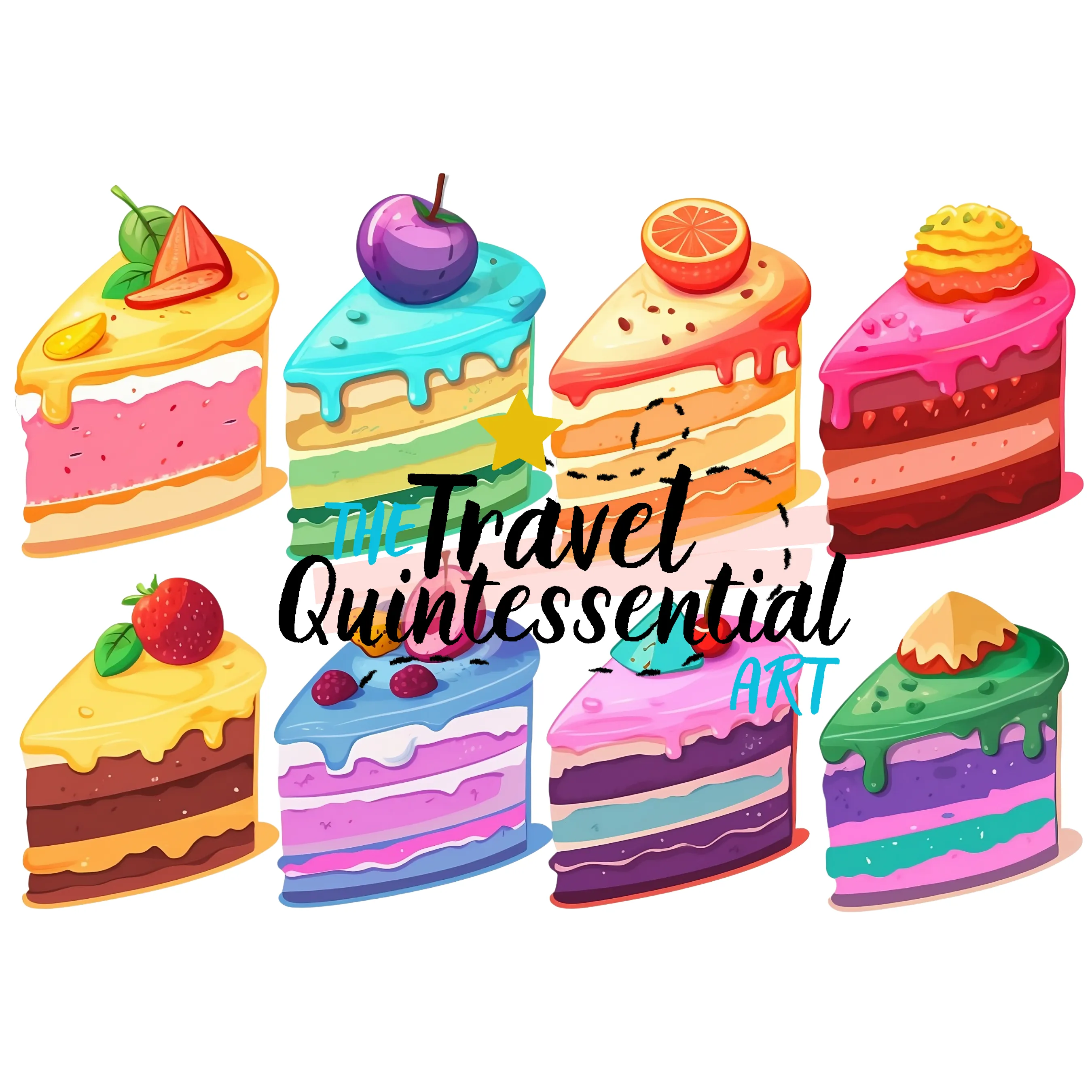 Cute Cakes Digital Art SETCK002