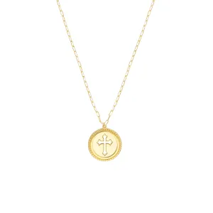 Cutout Cross Medallion Necklace