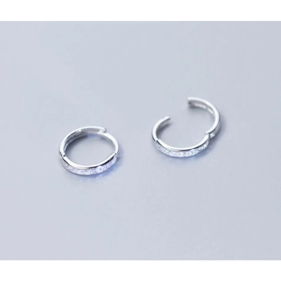 CZ Huggie Earrings-SH041