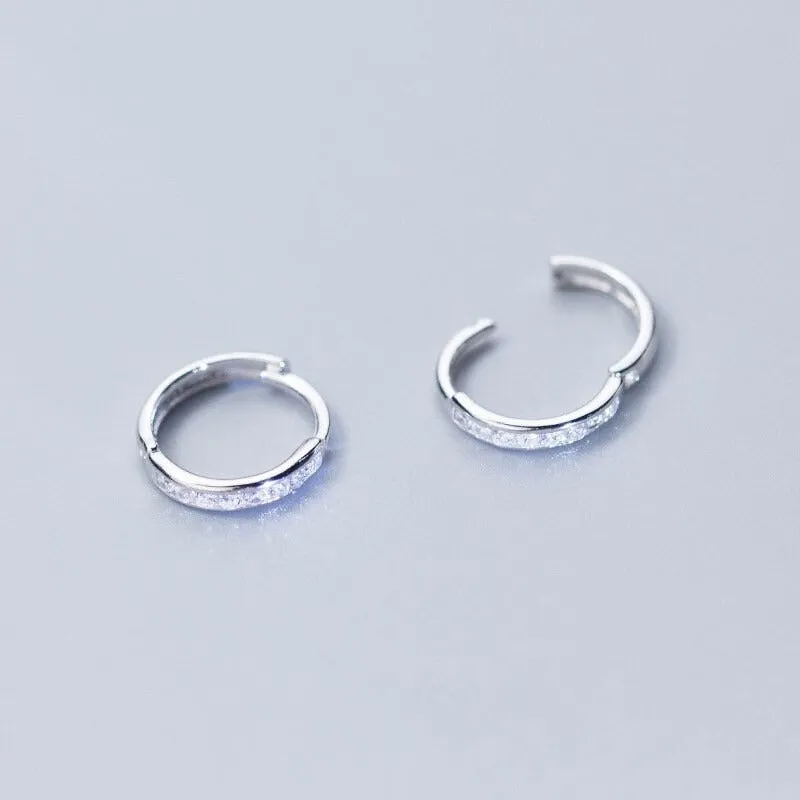 CZ Huggie Earrings-SH041