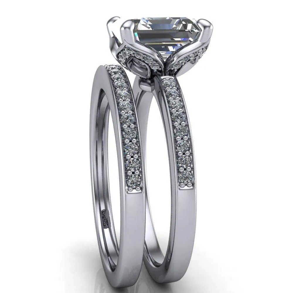 Dalton Asscher Moissanite 4 Prong Engagement Ring