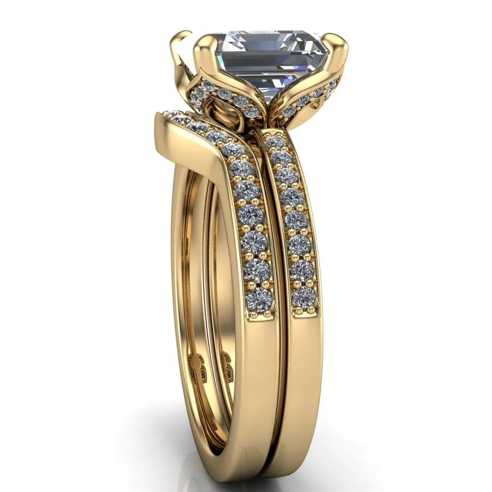 Dalton Asscher Moissanite 4 Prong Engagement Ring