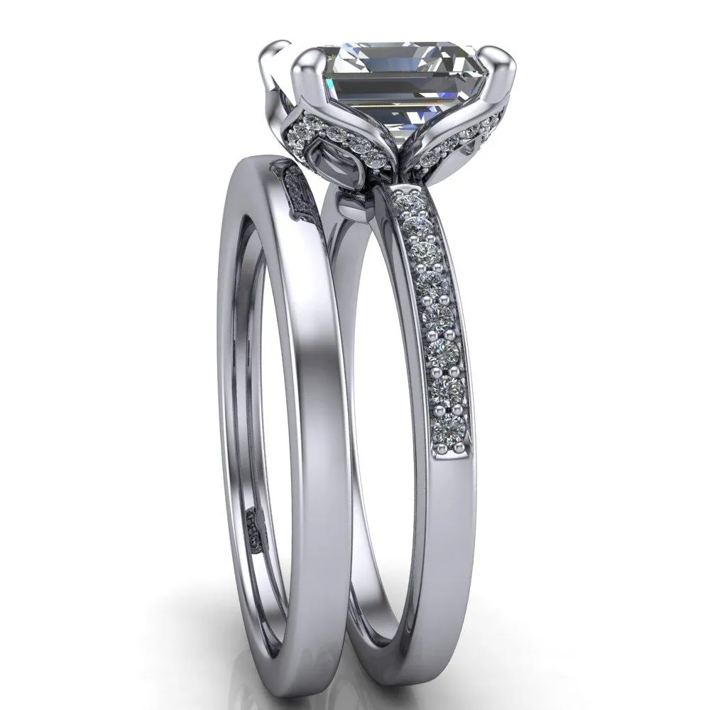 Dalton Asscher Moissanite 4 Prong Engagement Ring
