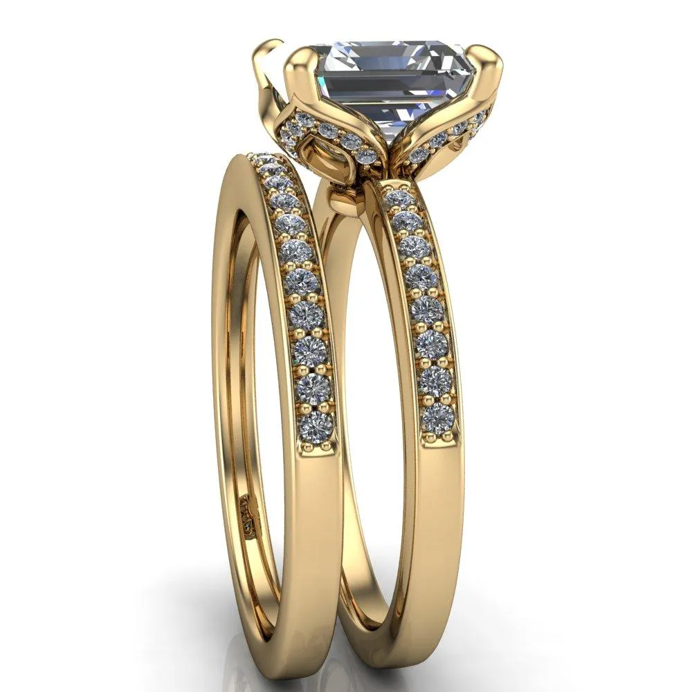 Dalton Asscher Moissanite 4 Prong Engagement Ring