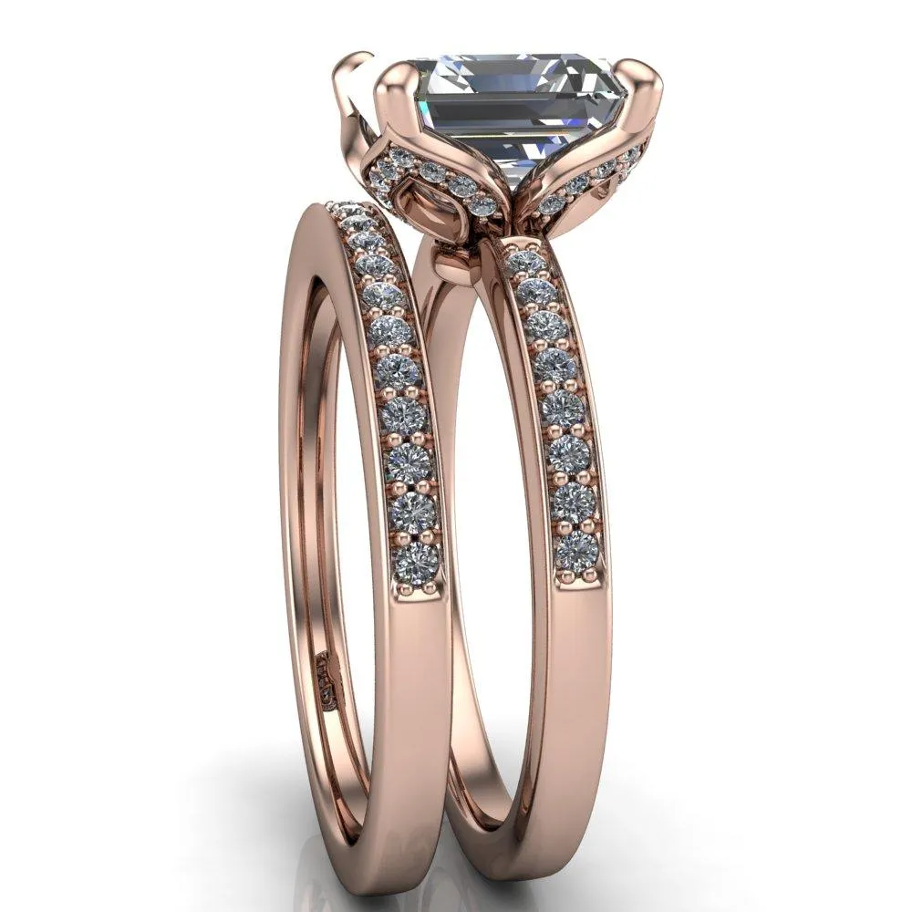 Dalton Asscher Moissanite 4 Prong Engagement Ring