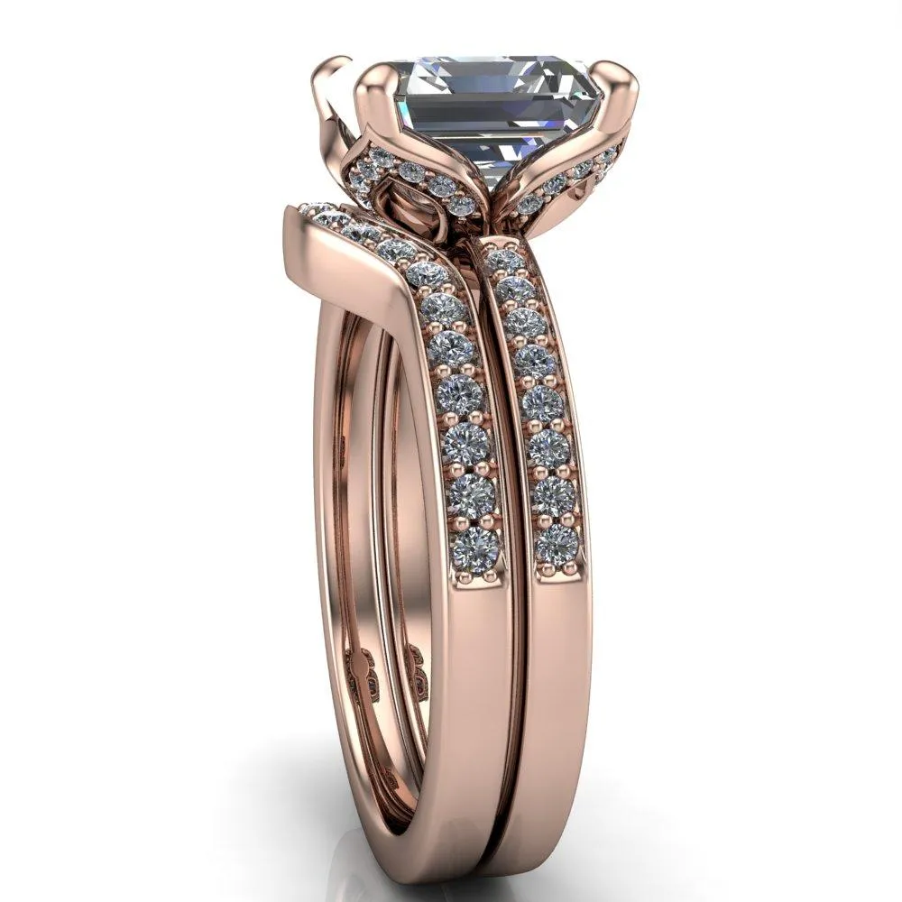 Dalton Asscher Moissanite 4 Prong Engagement Ring