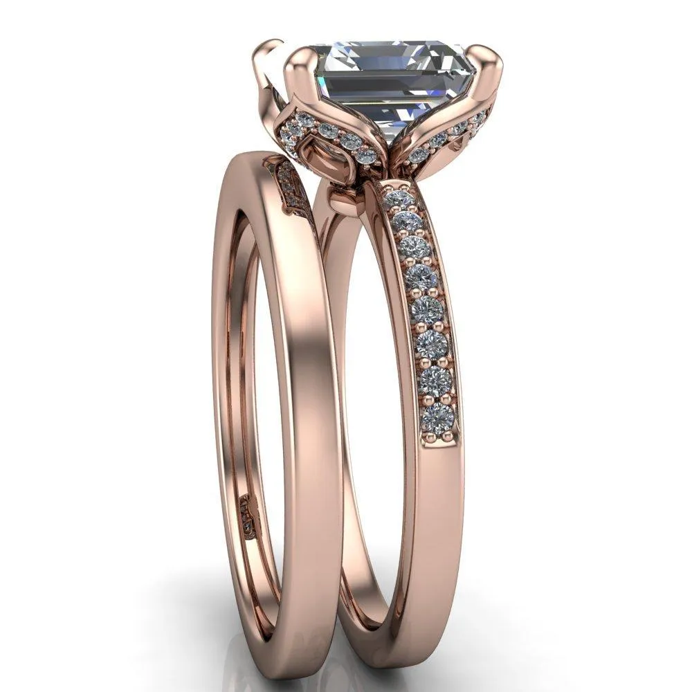 Dalton Asscher Moissanite 4 Prong Engagement Ring