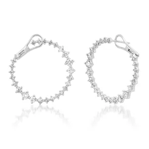 Diamond Hoop Drops