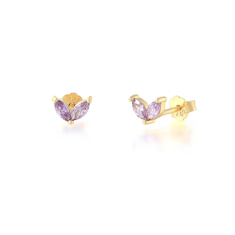 Diamond-Stud Turquoise Hoops Earrings