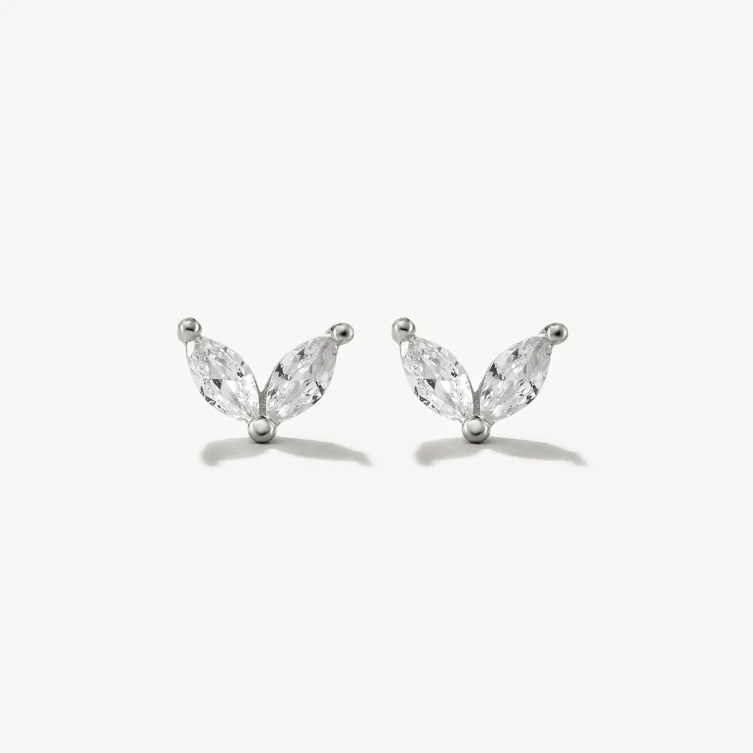 Diamond-Stud Turquoise Hoops Earrings
