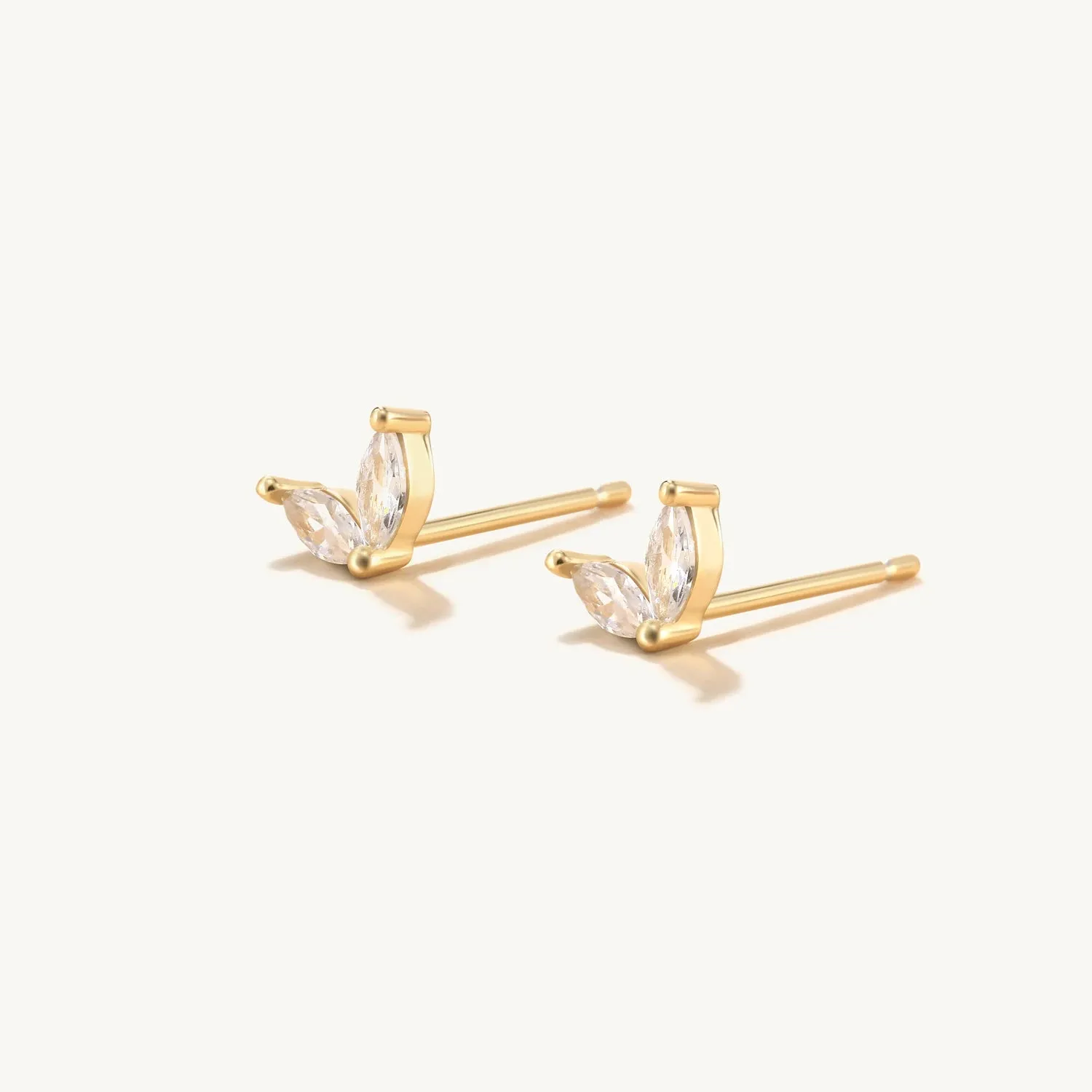 Diamond-Stud Turquoise Hoops Earrings