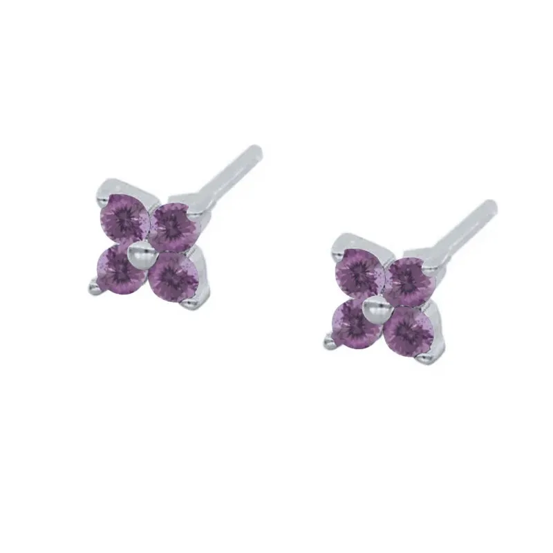 Diamond-Stud Turquoise Hoops Earrings