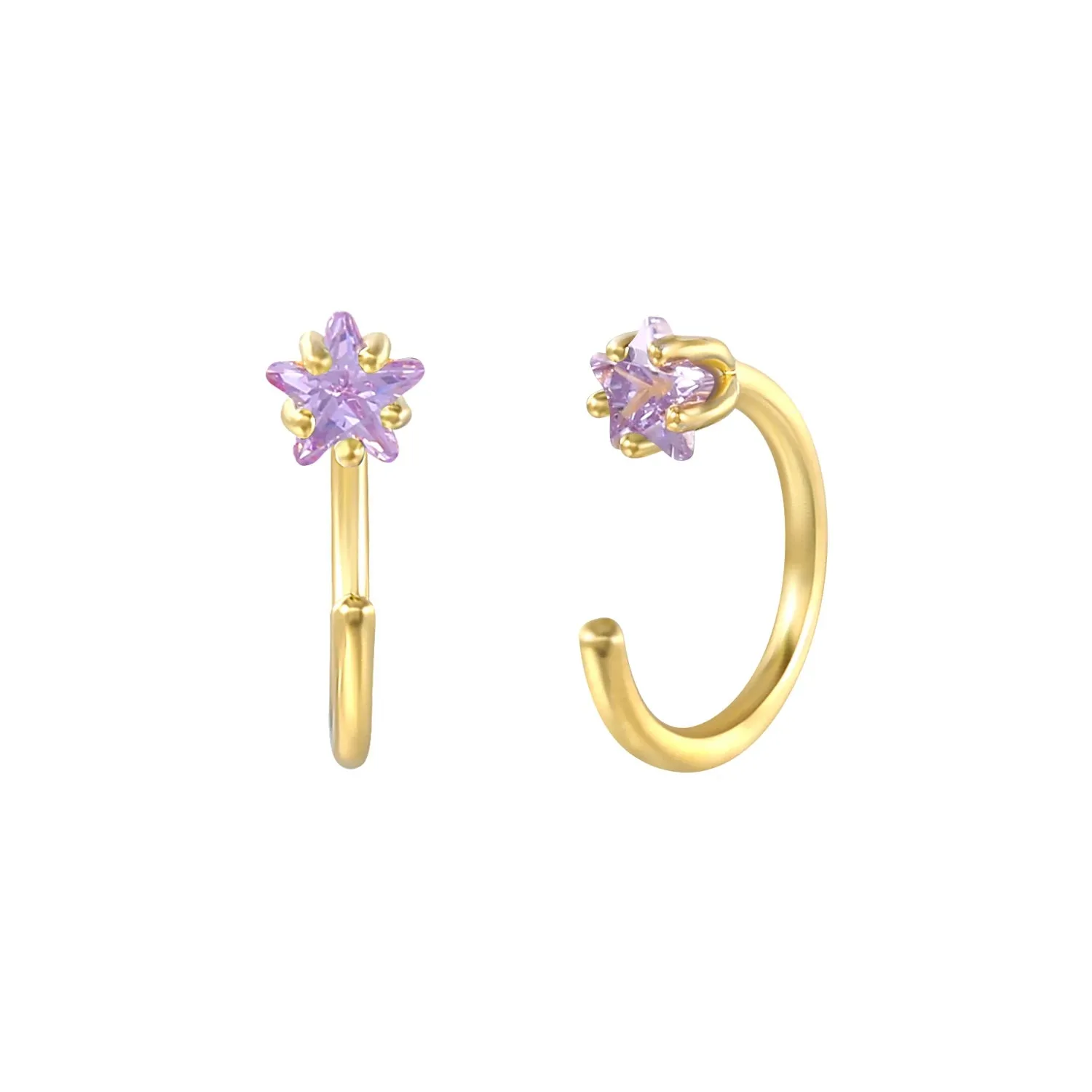 Diamond-Stud Turquoise Hoops Earrings