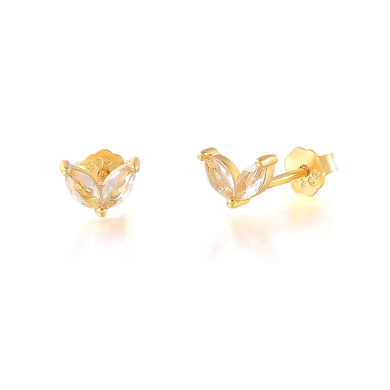 Diamond-Stud Turquoise Hoops Earrings