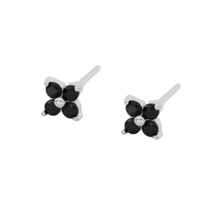 Diamond-Stud Turquoise Hoops Earrings