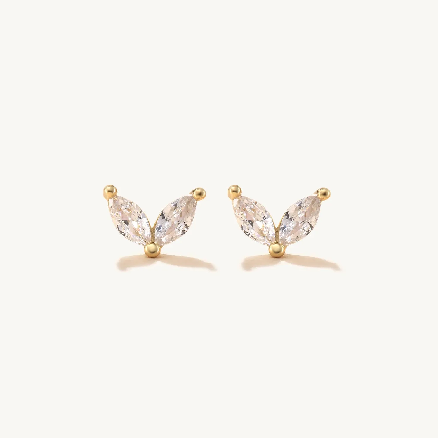 Diamond-Stud Turquoise Hoops Earrings