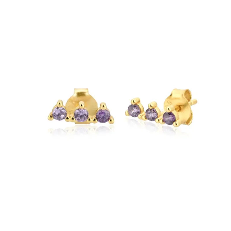 Diamond-Stud Turquoise Hoops Earrings