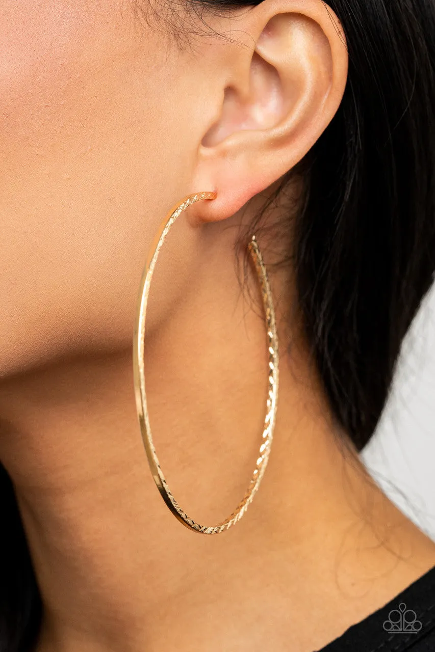 Diamondback Diva Gold Paparazzi Earrings
