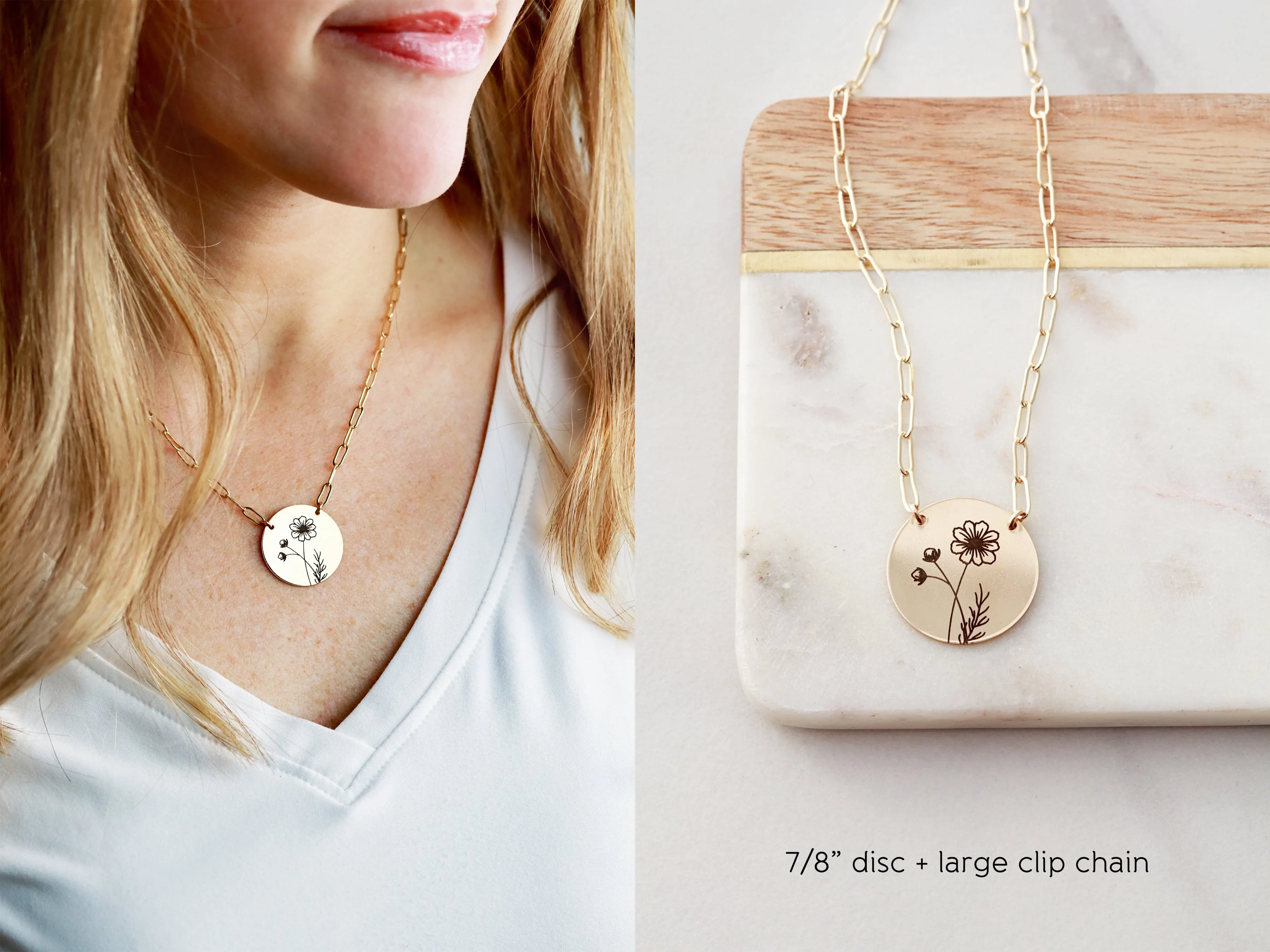 Disc   Clip Chain Necklace