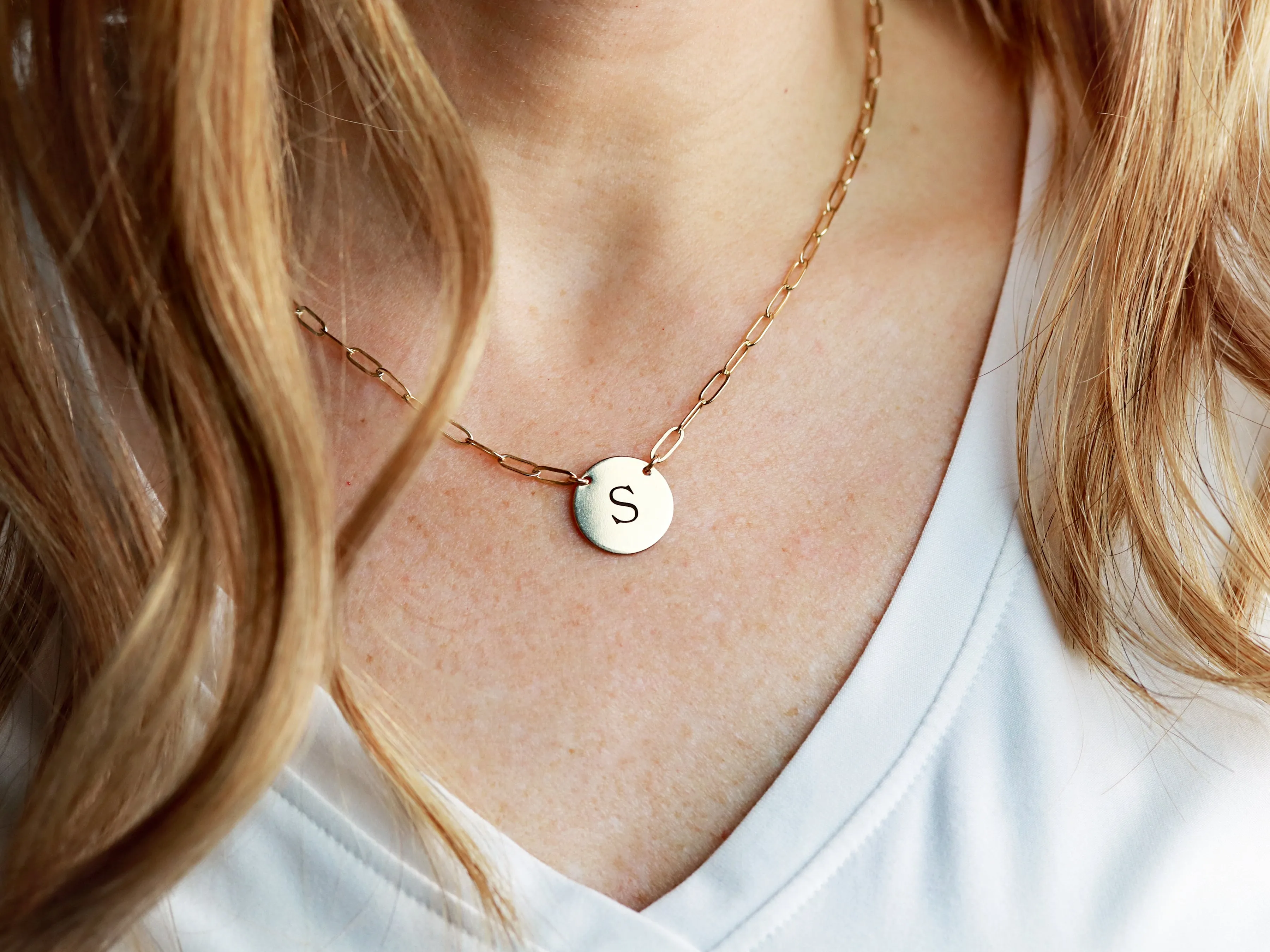 Disc   Clip Chain Necklace