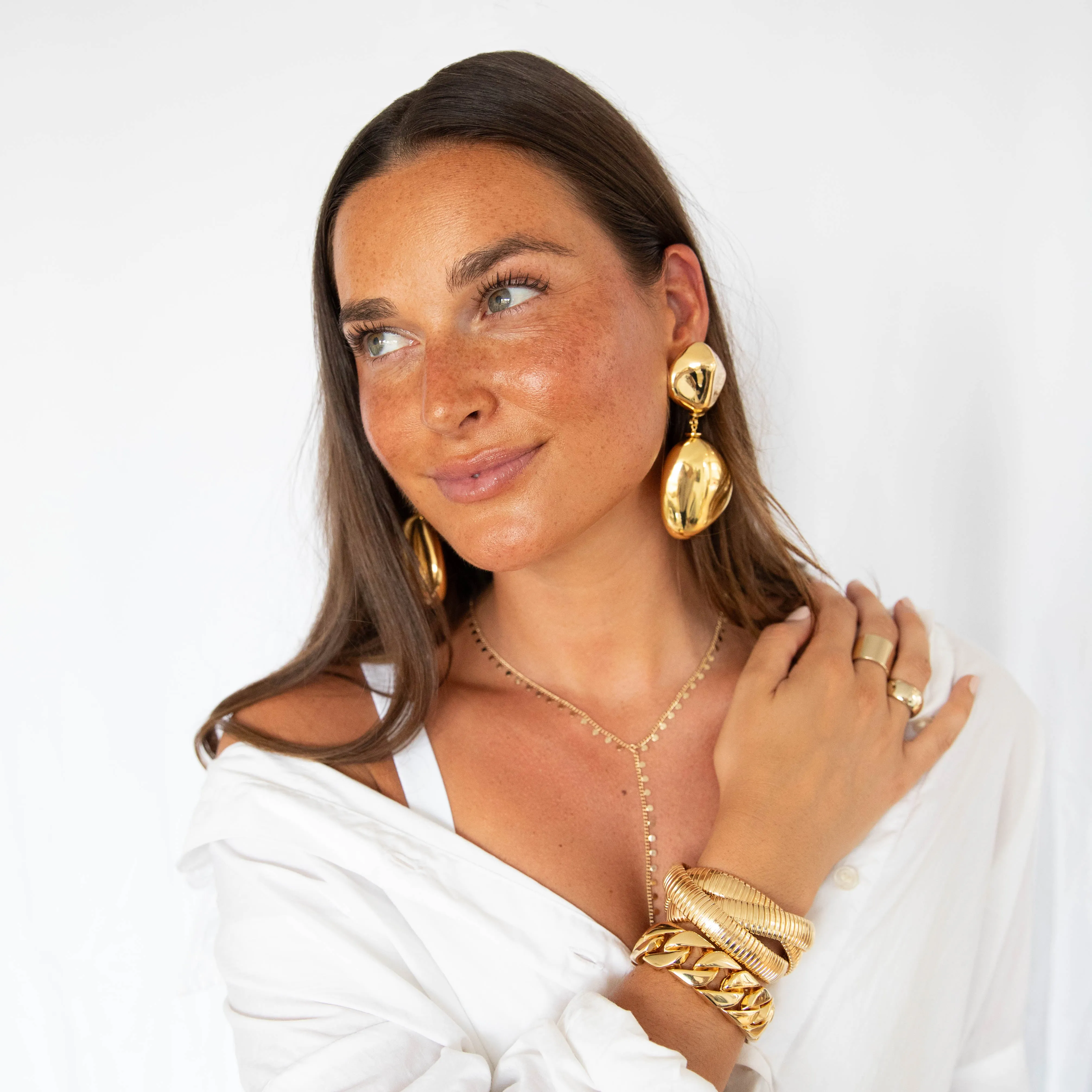 Disc Drop Y Necklace