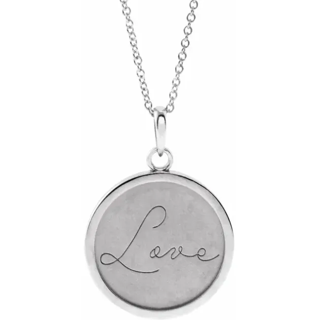 Disc Necklace (Love, Live, Hope)