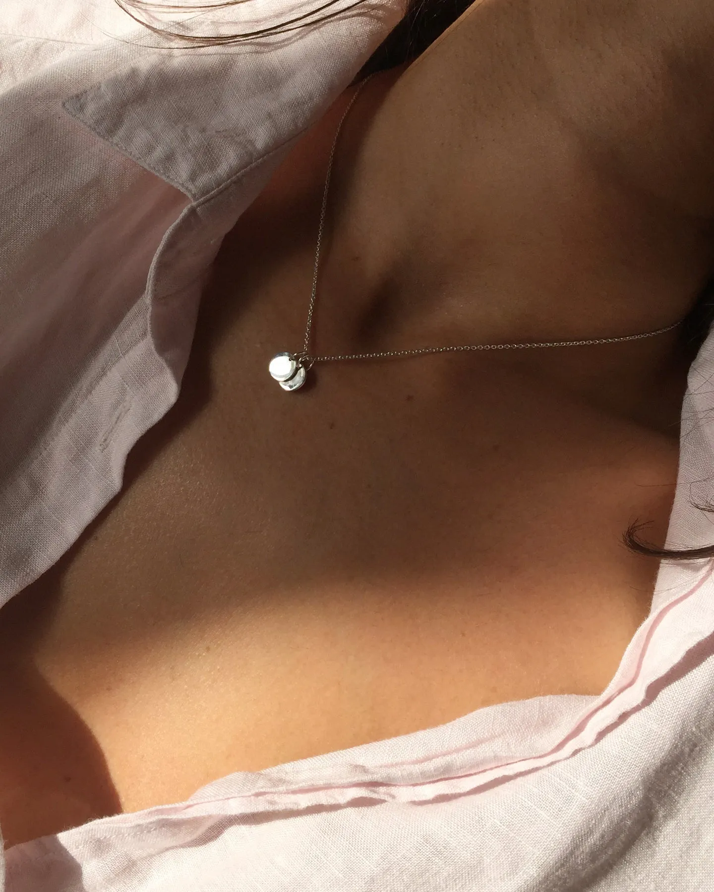 Disc Necklace | Silver