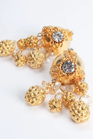 Dome Waffle Drop Earrings