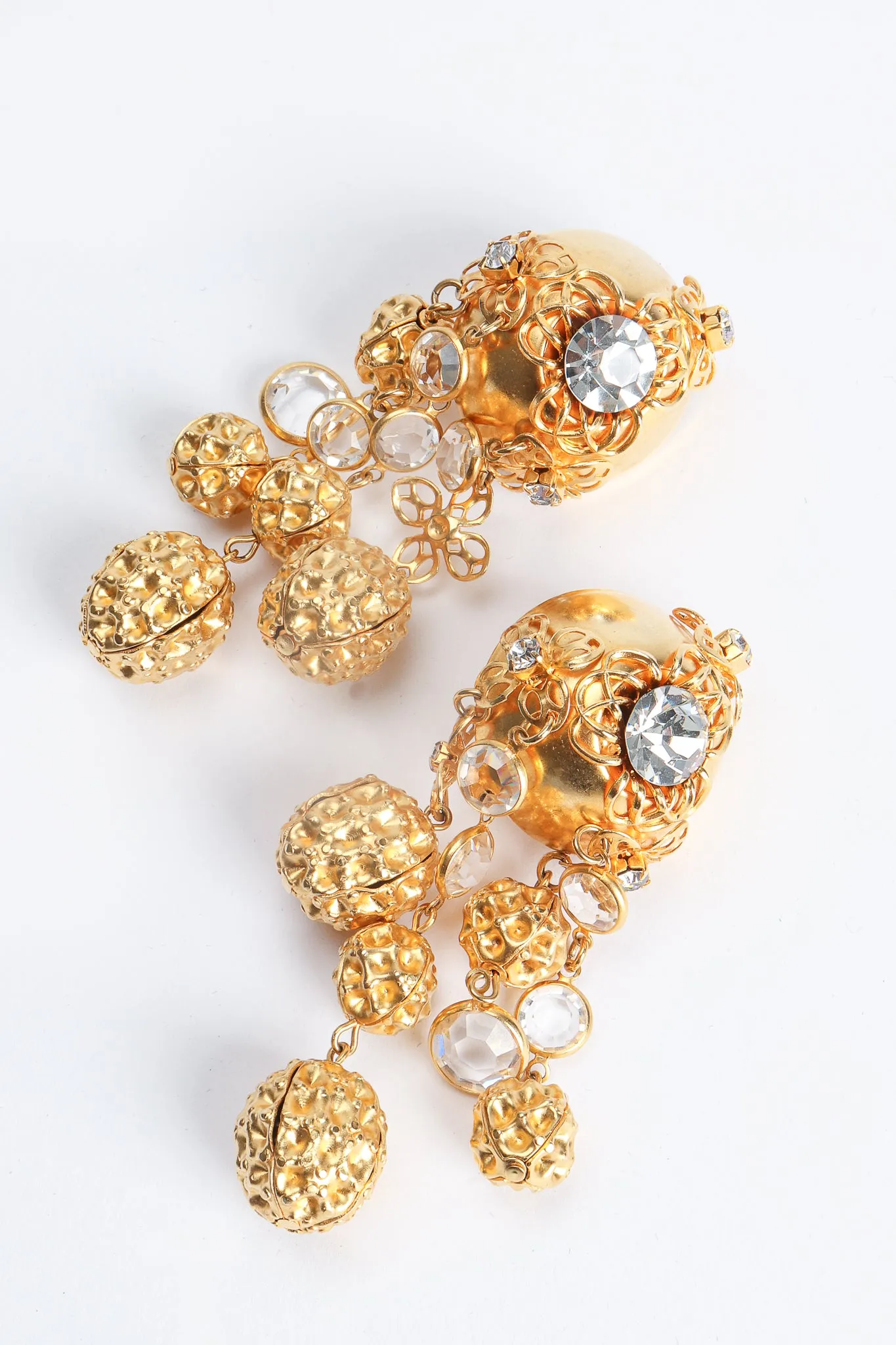 Dome Waffle Drop Earrings