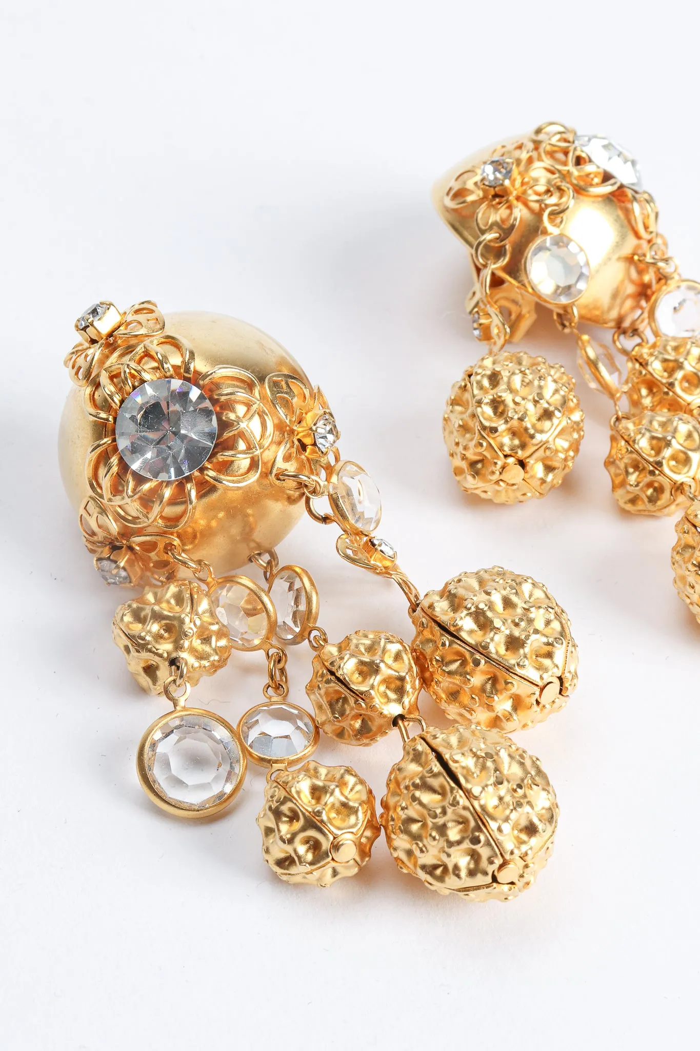 Dome Waffle Drop Earrings