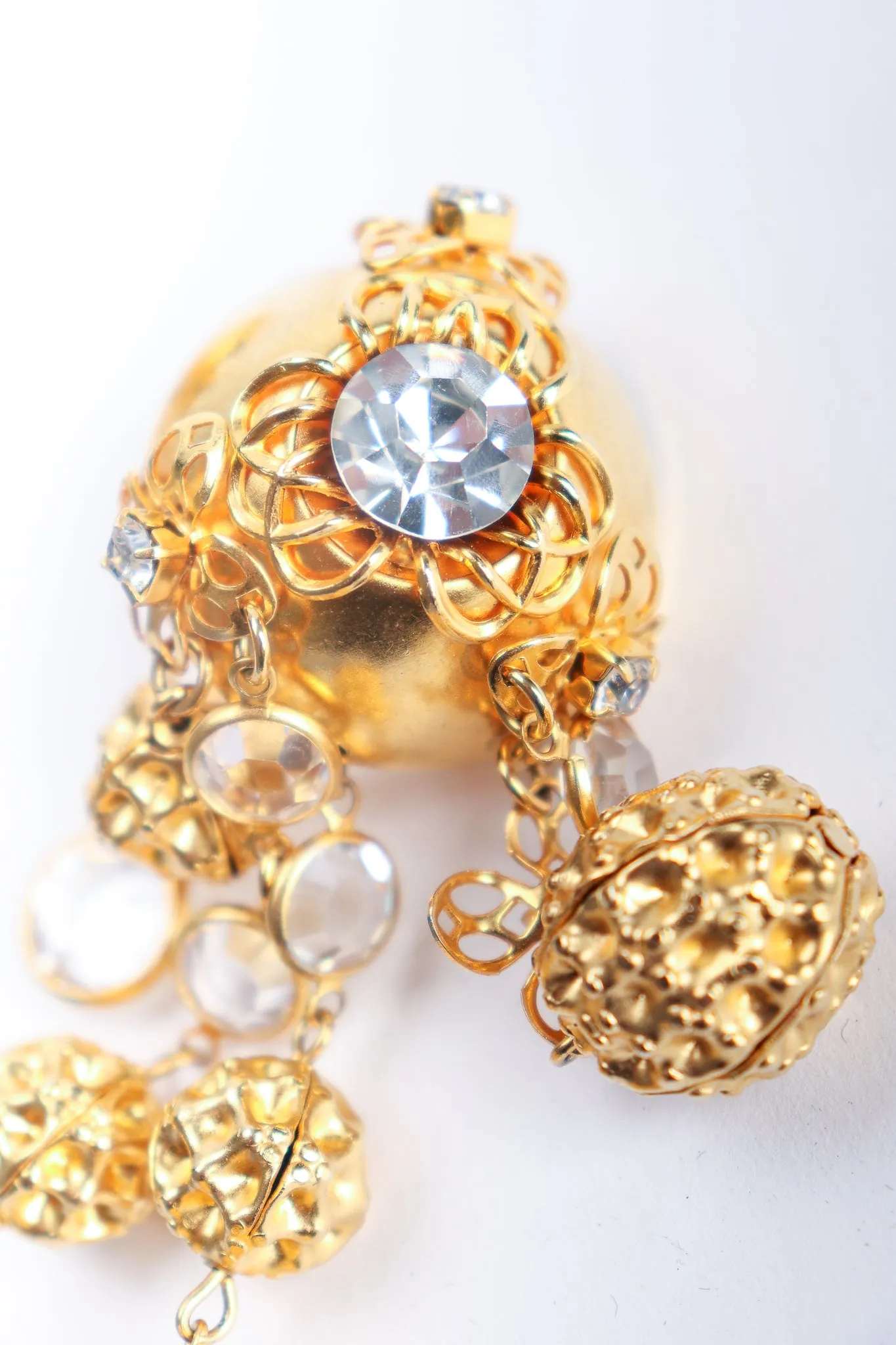 Dome Waffle Drop Earrings