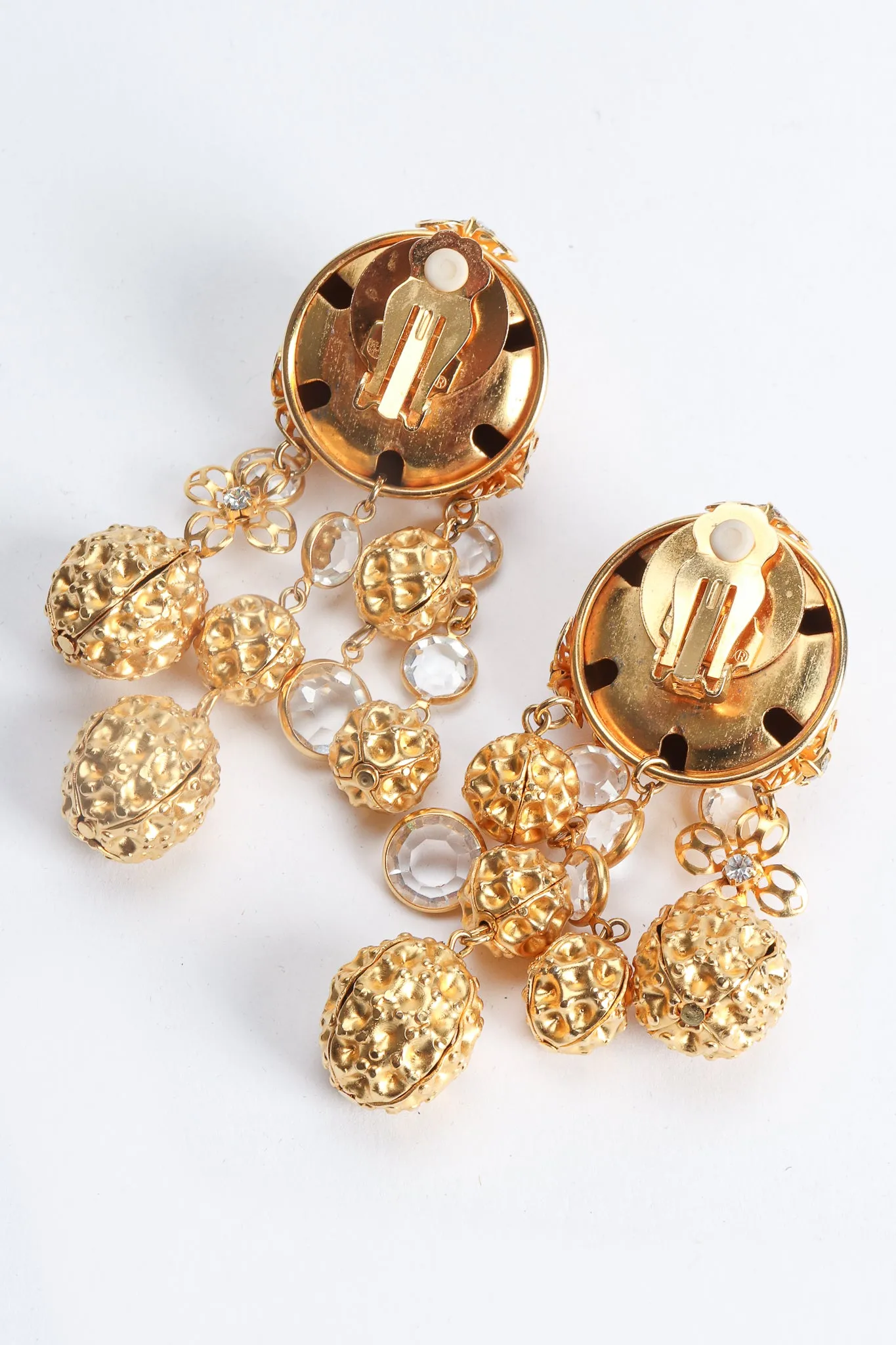 Dome Waffle Drop Earrings