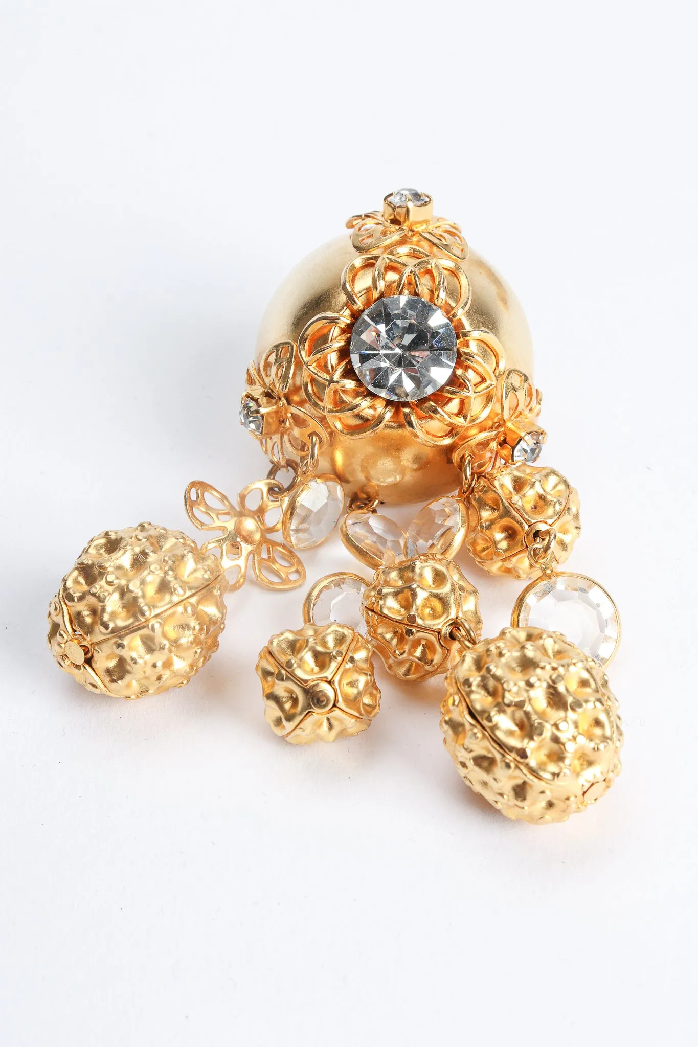 Dome Waffle Drop Earrings