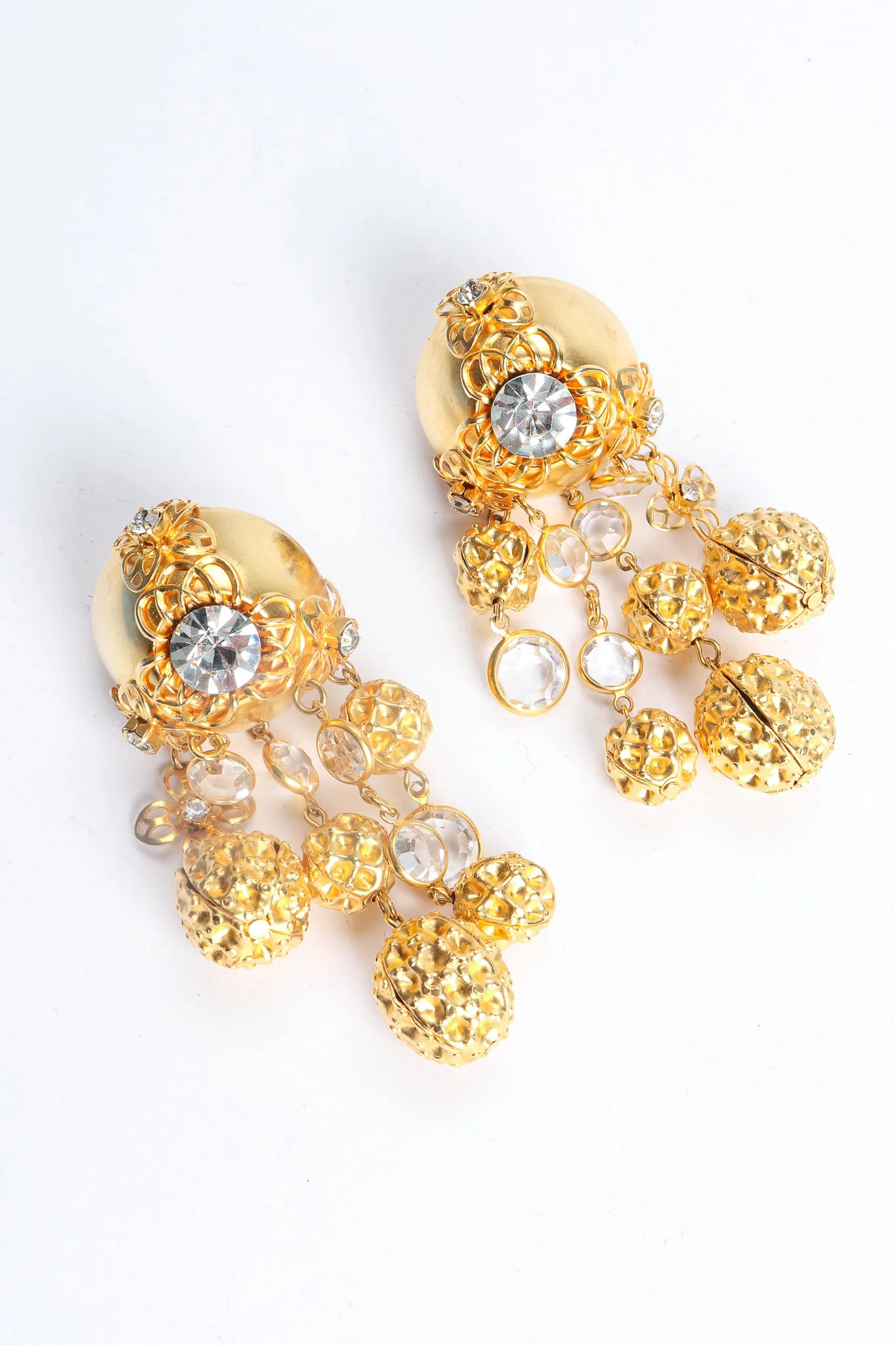 Dome Waffle Drop Earrings