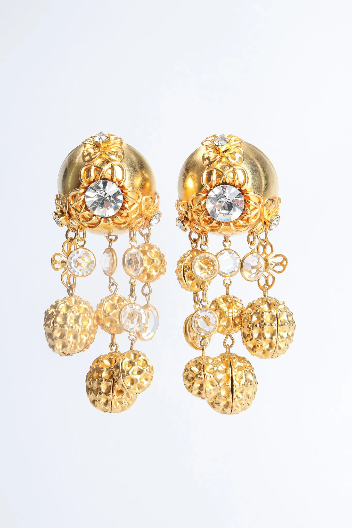 Dome Waffle Drop Earrings