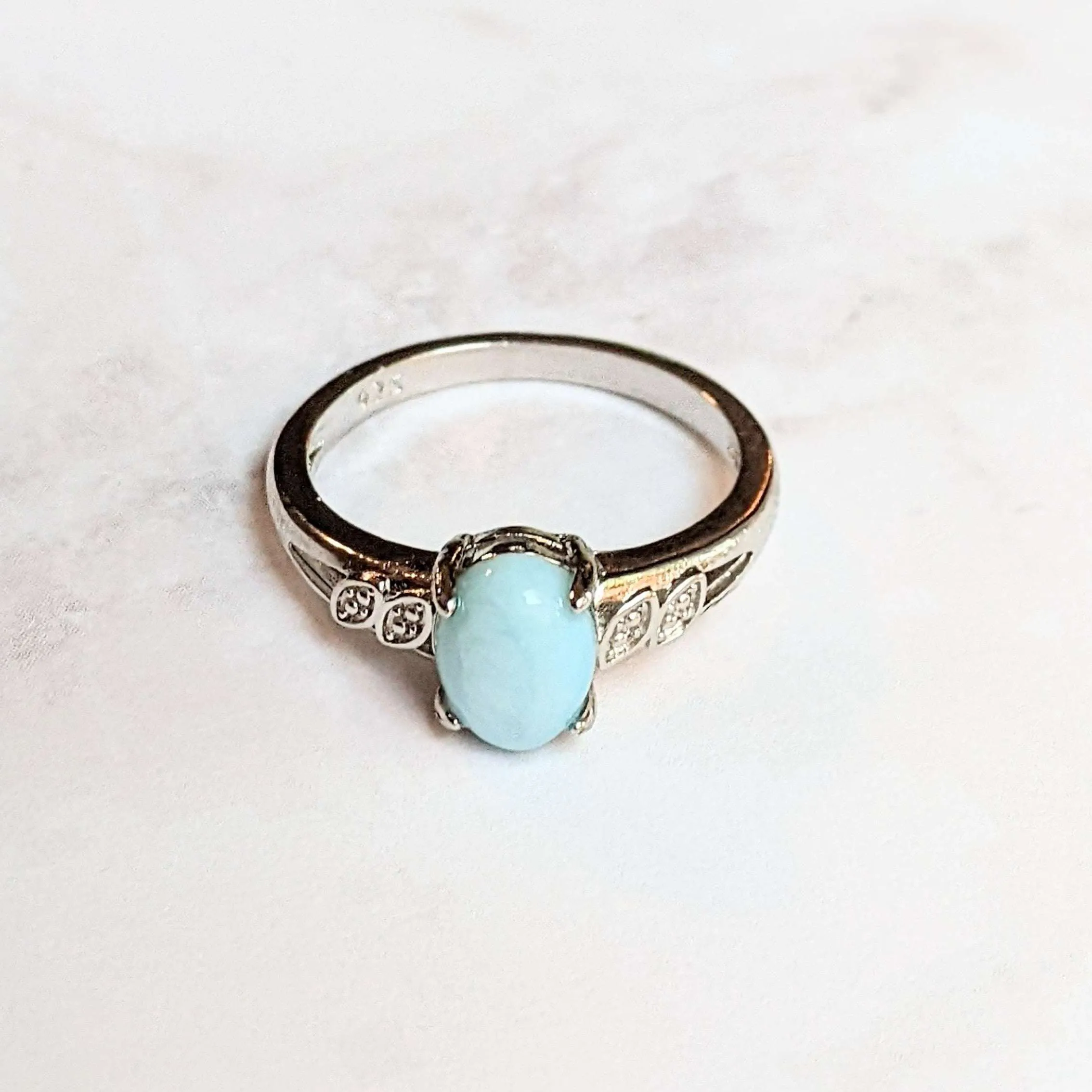 Dominican Larimar Ring - Size 7