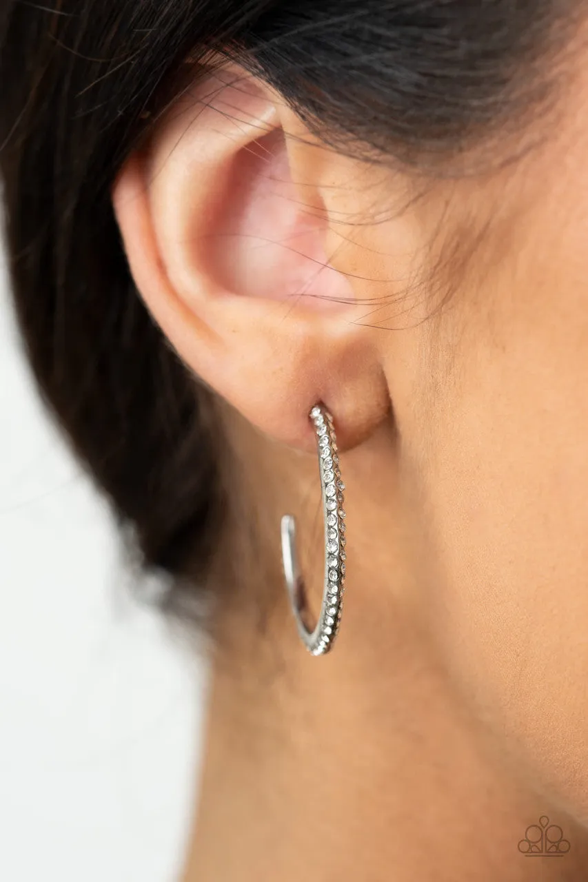 Don't Think Twice White Paparazzi Earrings