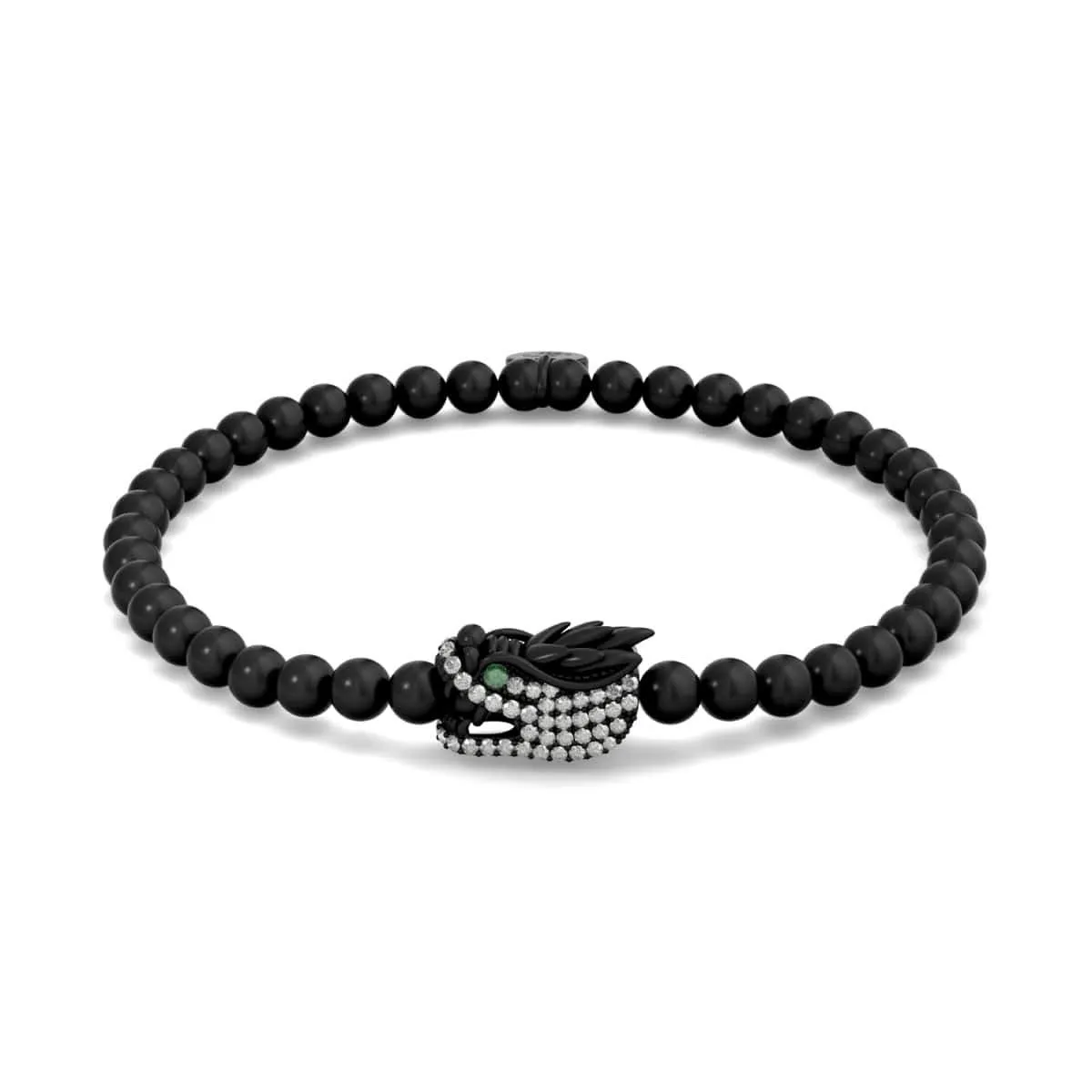 Dracarys | Gunmetal | Crystal Dragon Charm Bracelet