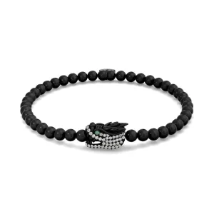 Dracarys | Gunmetal | Crystal Dragon Charm Bracelet