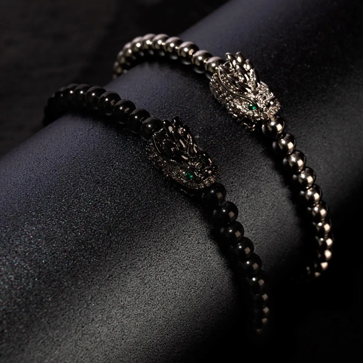 Dracarys | Gunmetal | Crystal Dragon Charm Bracelet