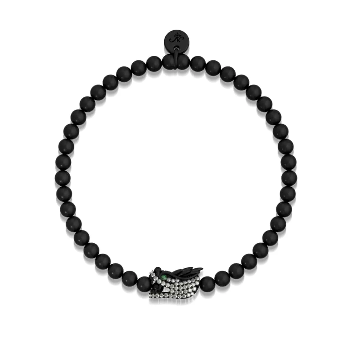 Dracarys | Gunmetal | Crystal Dragon Charm Bracelet